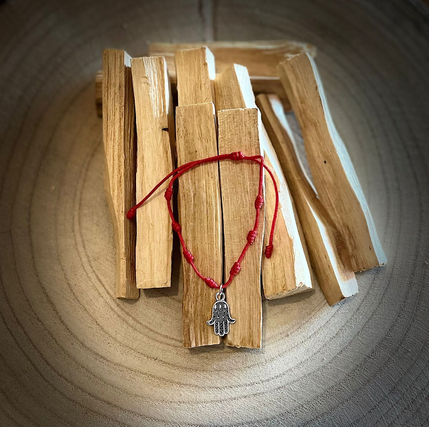 Pulsera 7 Nudos con Amuleto en Acero