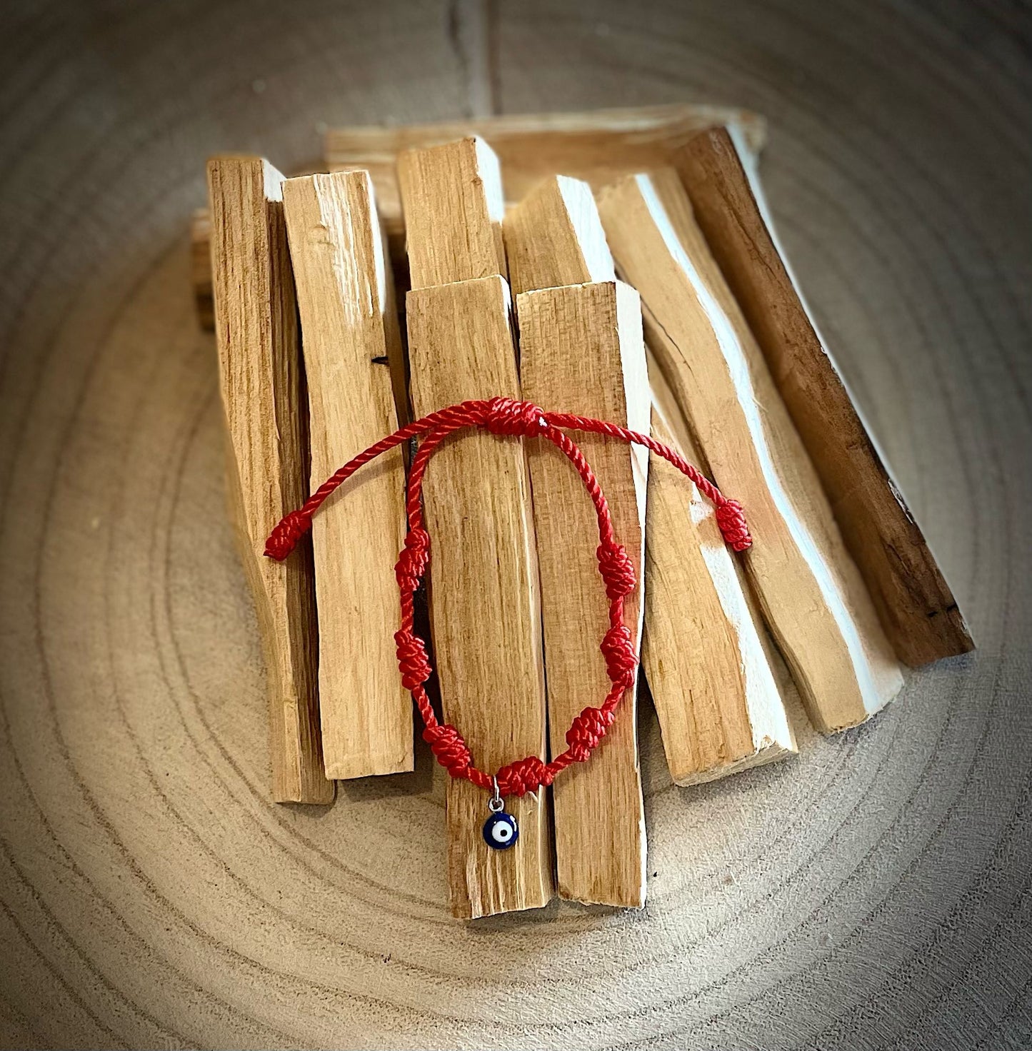 Pulsera 7 Nudos con Amuleto en Acero